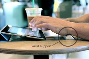 Smart cover wrist support